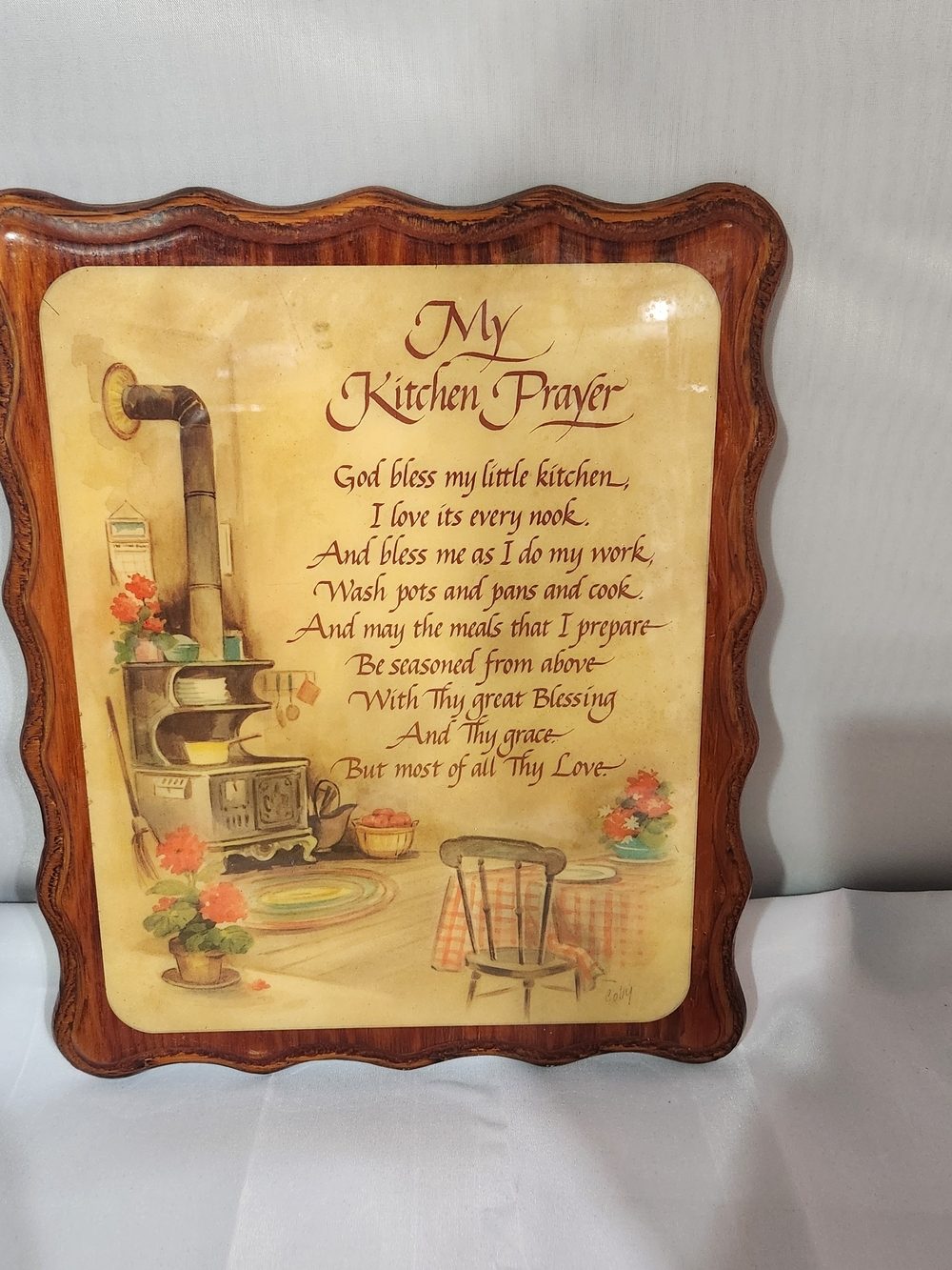 My Kitchen Prayer Decorative Wall Plaque - Brown